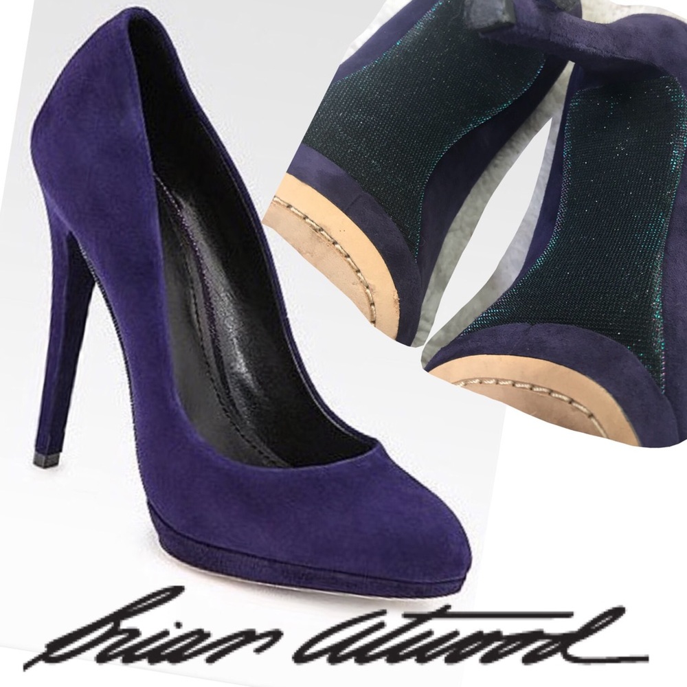 Brian Atwood Purple Suede Heels, 9. Beautiful!